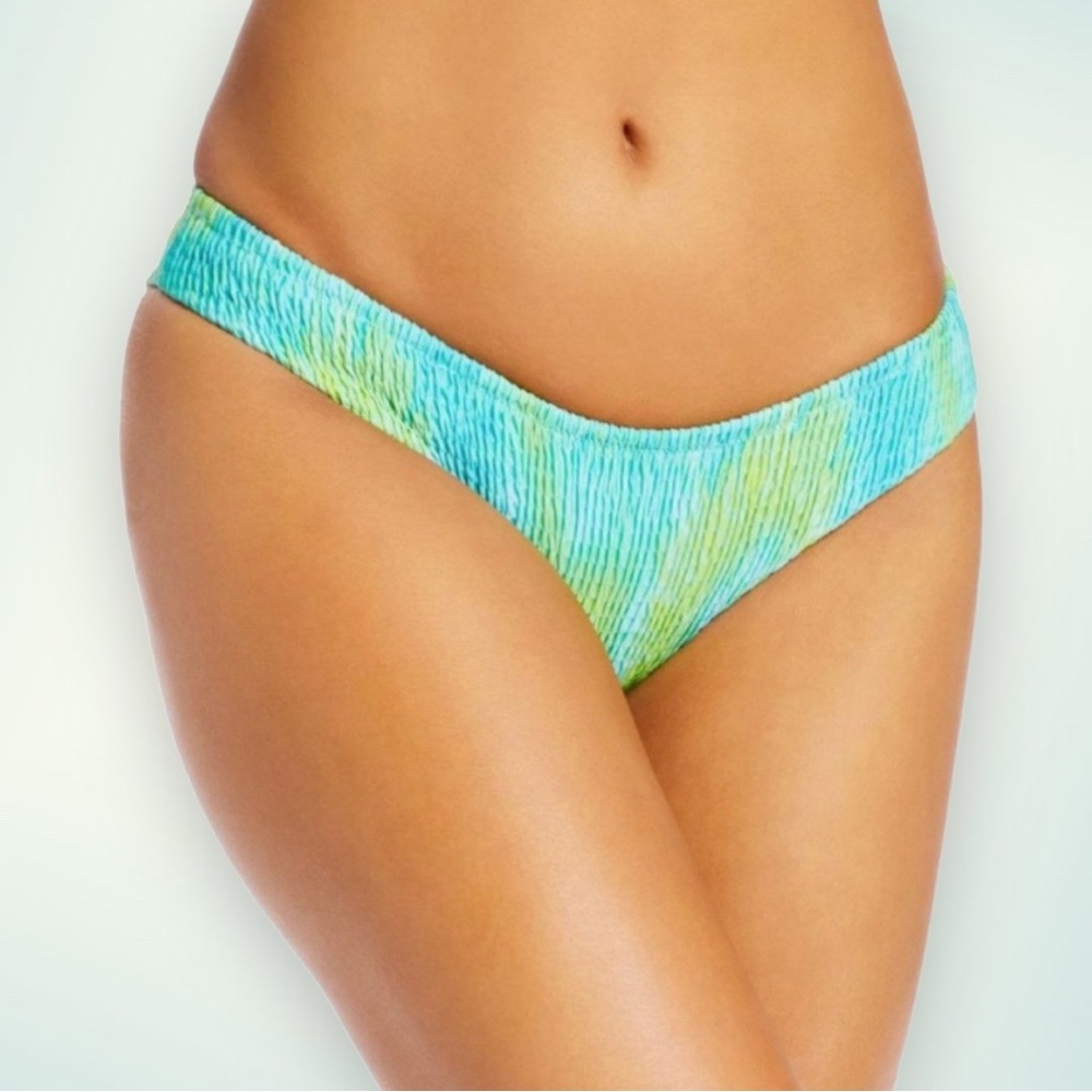 Peixoto Cayo Smocked Scoop Tie Dye Bikini Bottoms